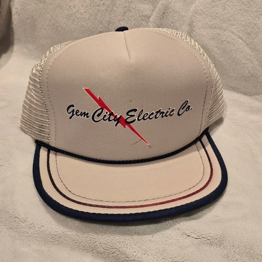 Gem City Electric Co Trucker Hat‎ Mesh Snapback Vintage Style